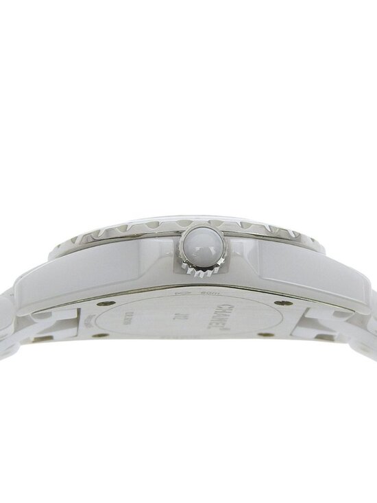 Chanel Diamond White Ceramic Quartz Analog Watch with Shell Dial main image 6